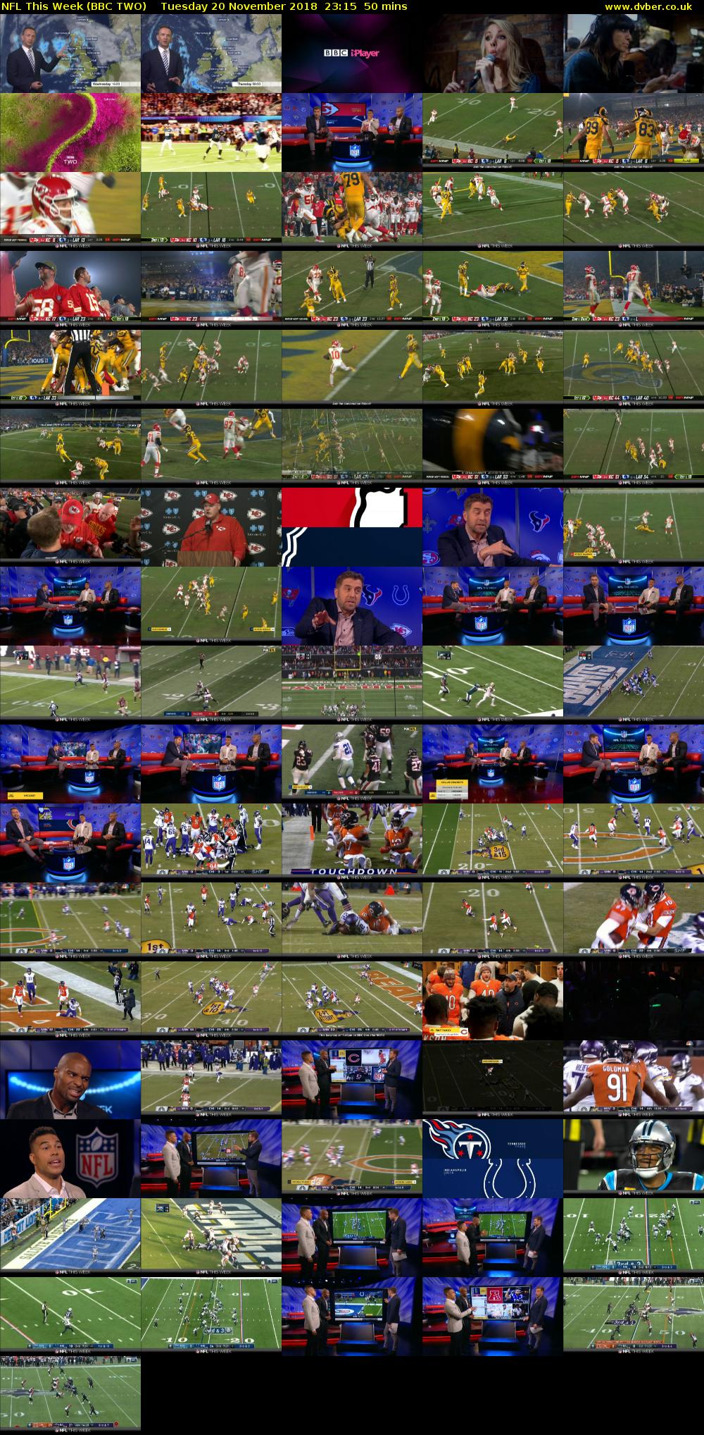 NFL This Week (BBC TWO) Tuesday 20 November 2018 23:15 - 00:05