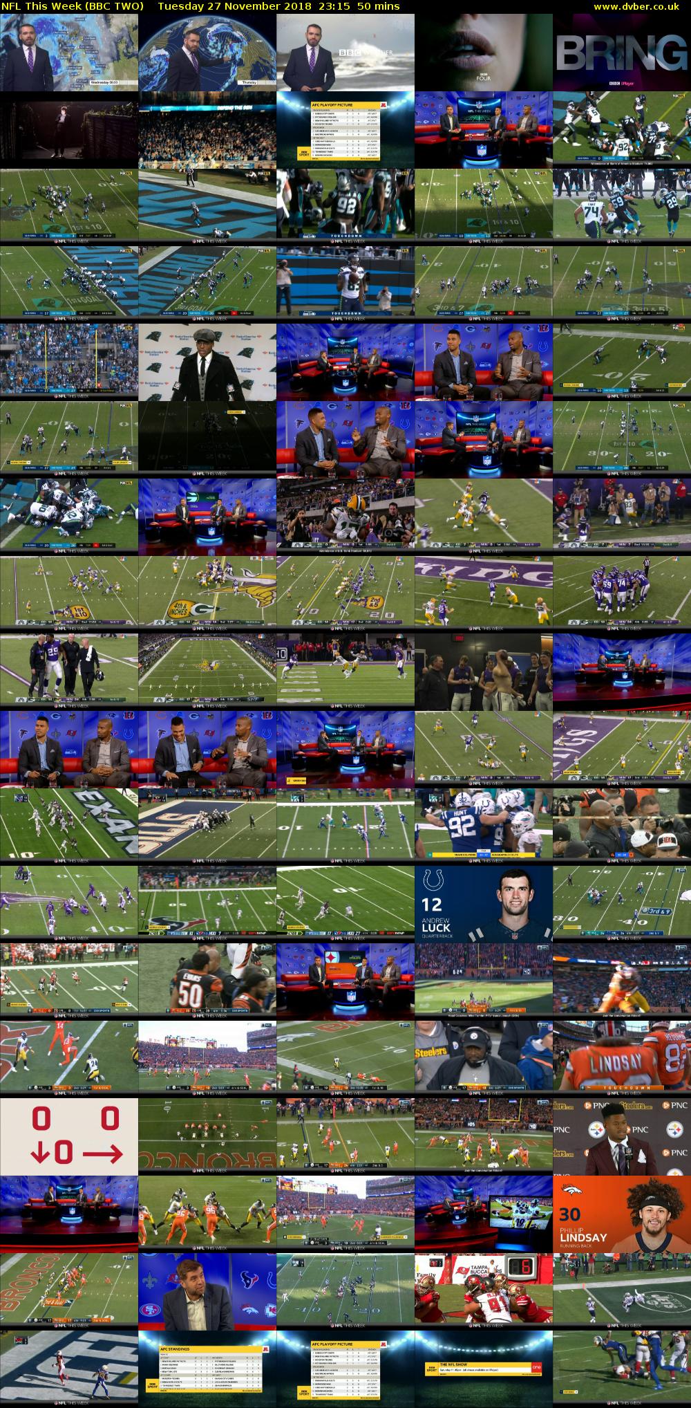 NFL This Week (BBC TWO) Tuesday 27 November 2018 23:15 - 00:05