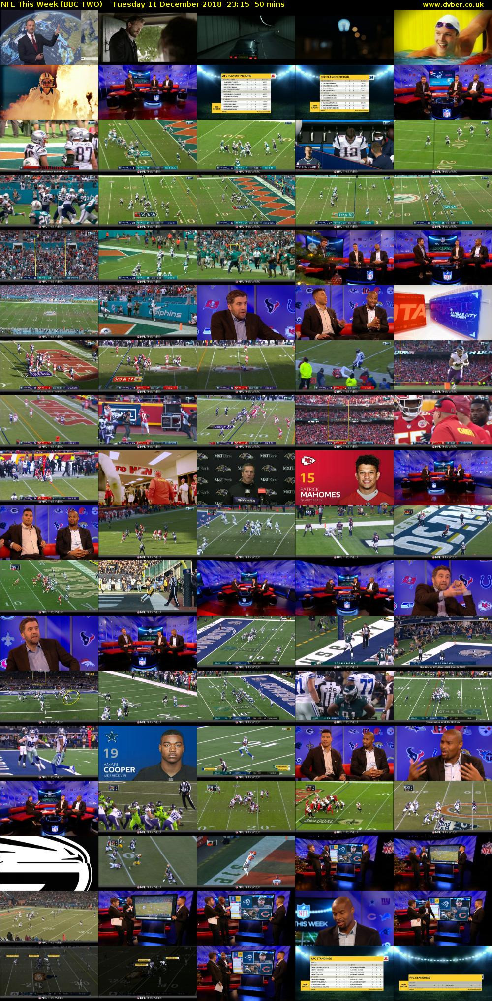 NFL This Week (BBC TWO) Tuesday 11 December 2018 23:15 - 00:05