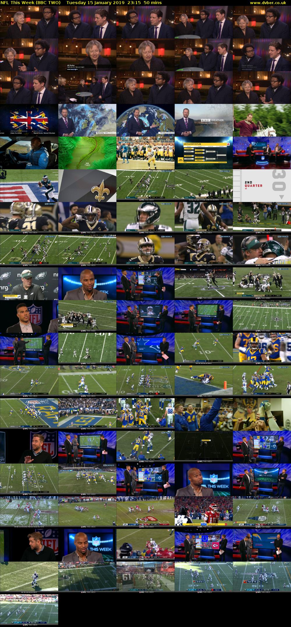 NFL This Week (BBC TWO) Tuesday 15 January 2019 23:15 - 00:05