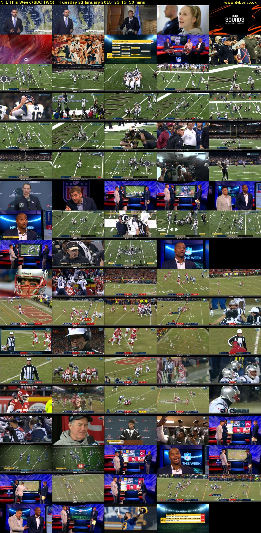 NFL This Week (BBC TWO) Tuesday 22 January 2019 23:15 - 00:05