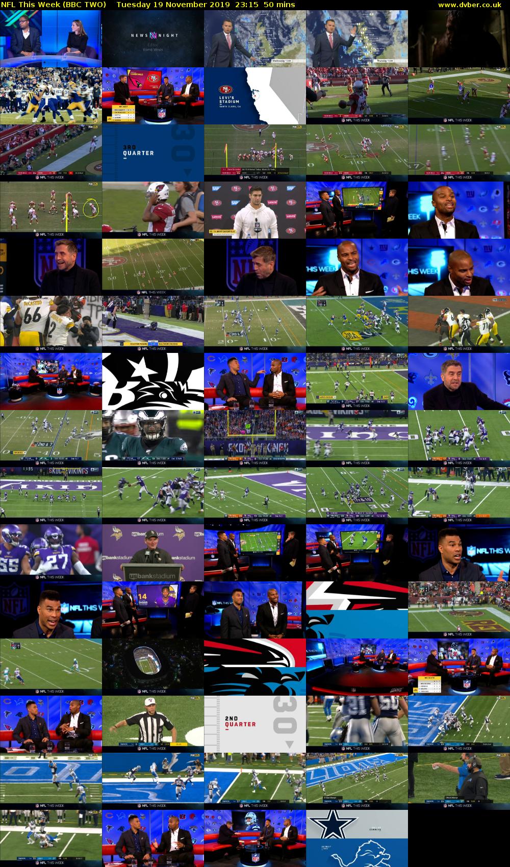 NFL This Week (BBC TWO) Tuesday 19 November 2019 23:15 - 00:05
