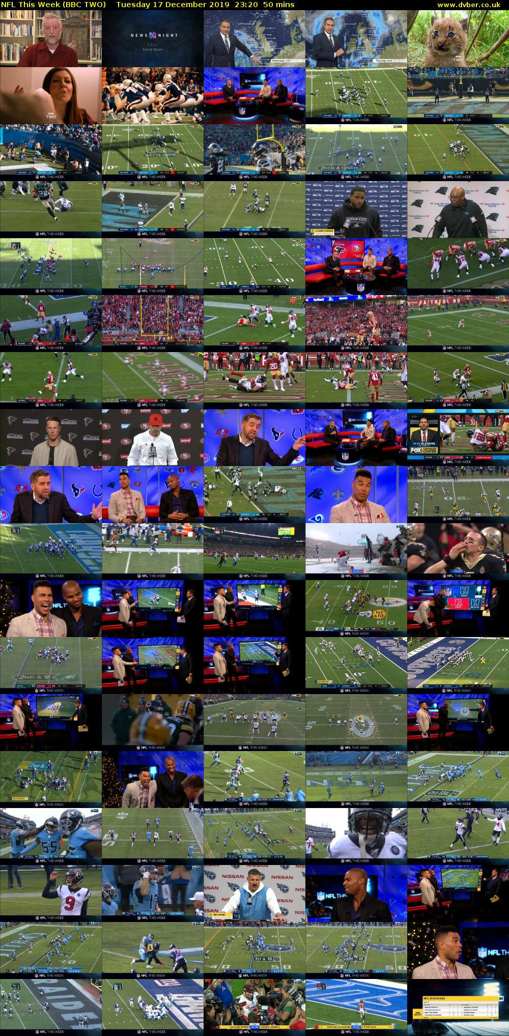 NFL This Week (BBC TWO) Tuesday 17 December 2019 23:20 - 00:10