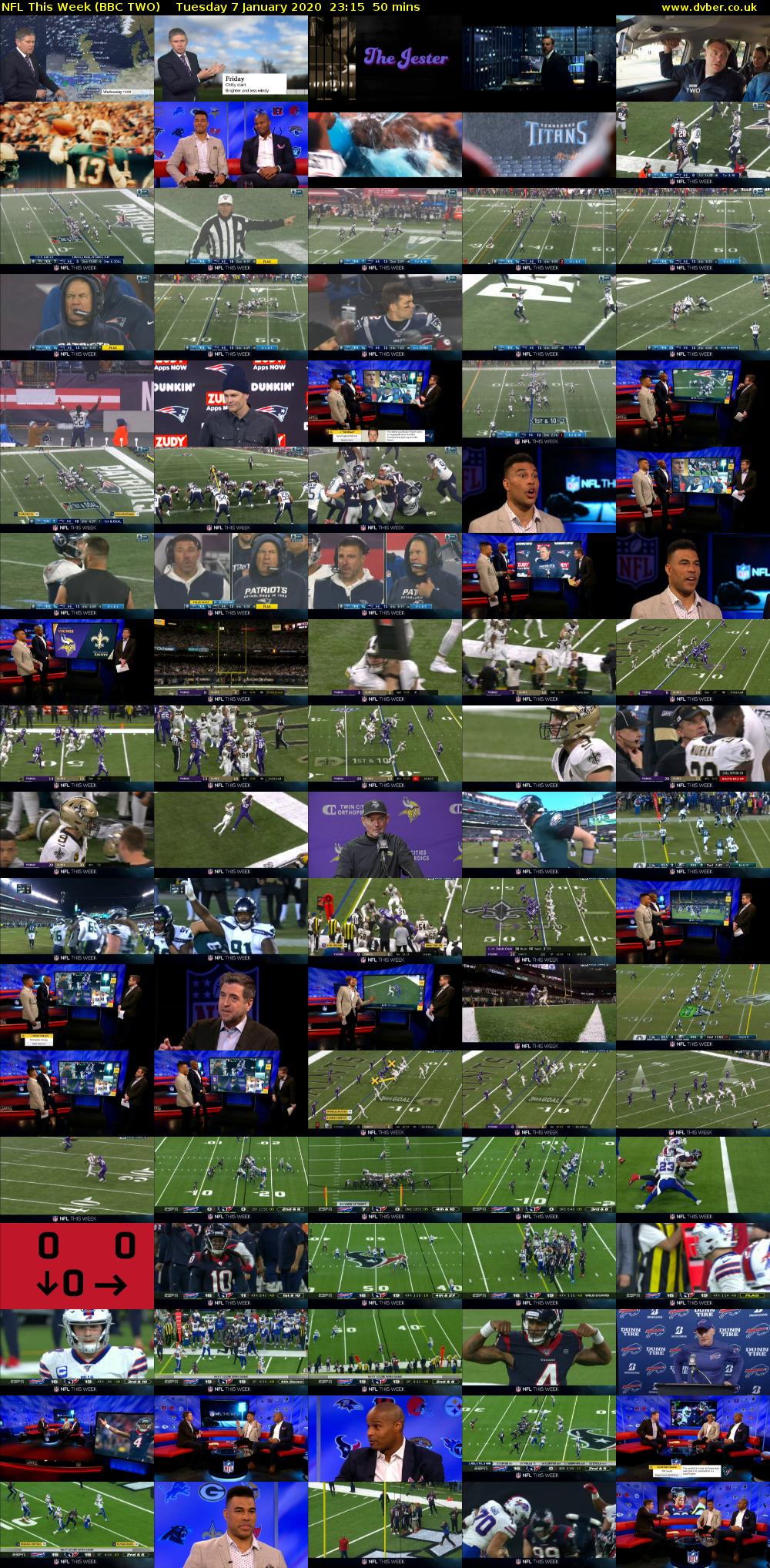 NFL This Week (BBC TWO) Tuesday 7 January 2020 23:15 - 00:05