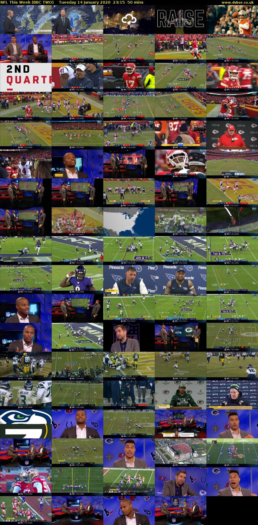 NFL This Week (BBC TWO) Tuesday 14 January 2020 23:15 - 00:05