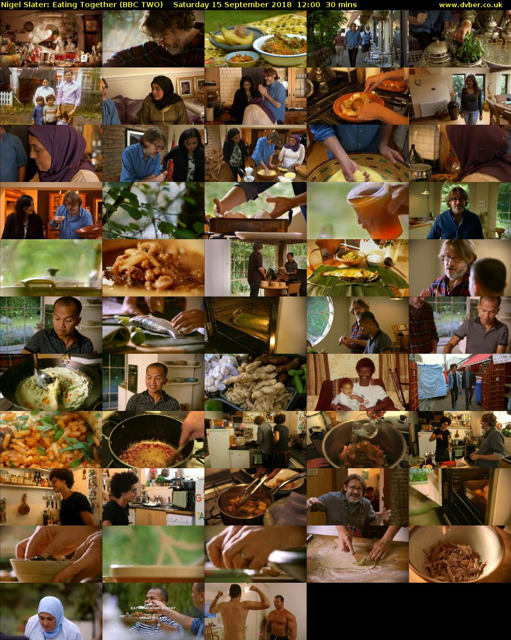 Nigel Slater: Eating Together (BBC TWO) Saturday 15 September 2018 12:00 - 12:30
