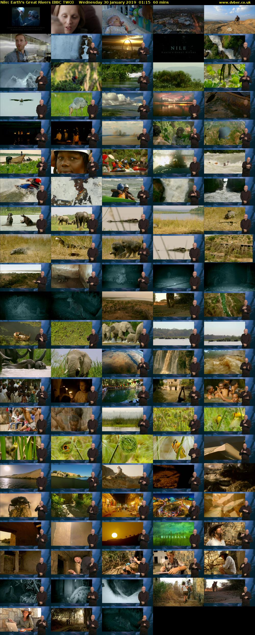 Nile: Earth's Great Rivers (BBC TWO) Wednesday 30 January 2019 01:15 - 02:15