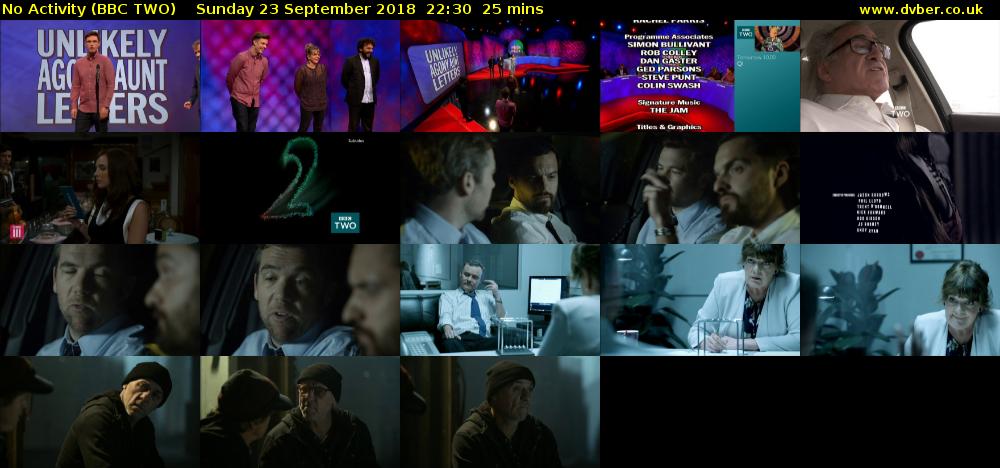 No Activity (BBC TWO) Sunday 23 September 2018 22:30 - 22:55