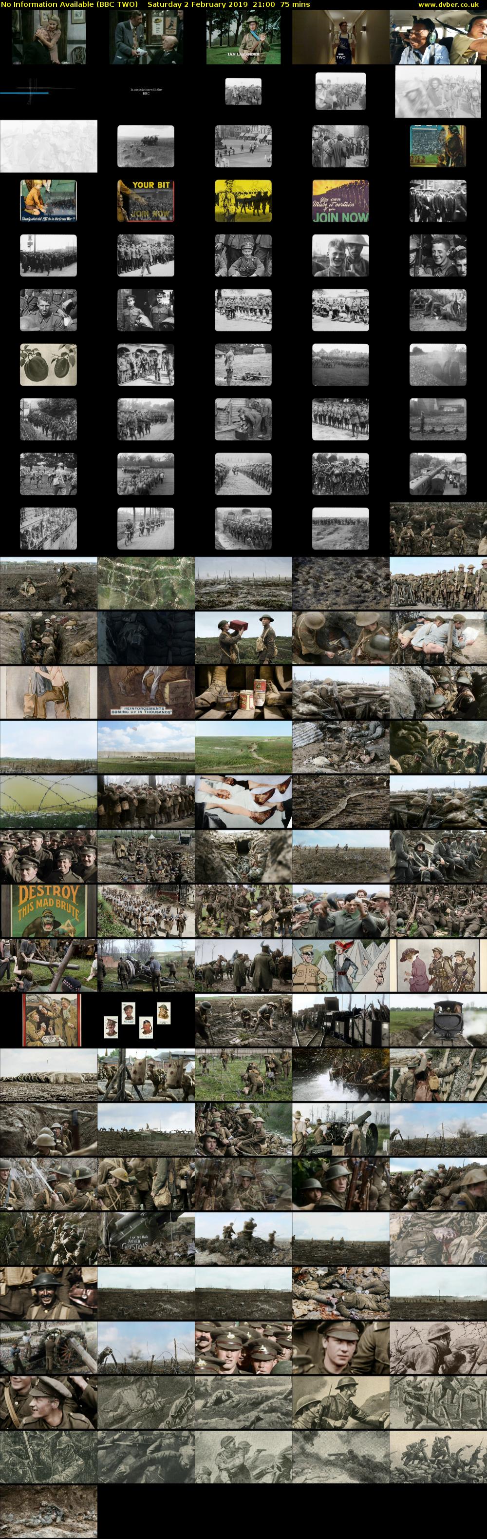 No Information Available (BBC TWO) Saturday 2 February 2019 21:00 - 22:15