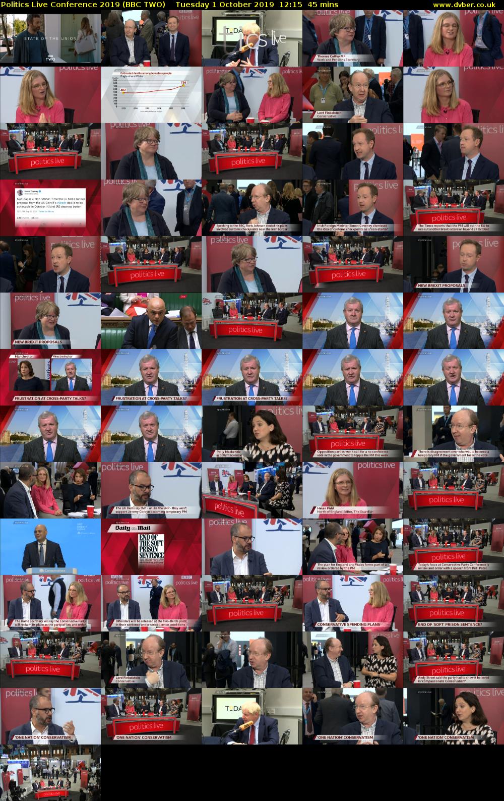 Politics Live Conference 2019 (BBC TWO) Tuesday 1 October 2019 12:15 - 13:00