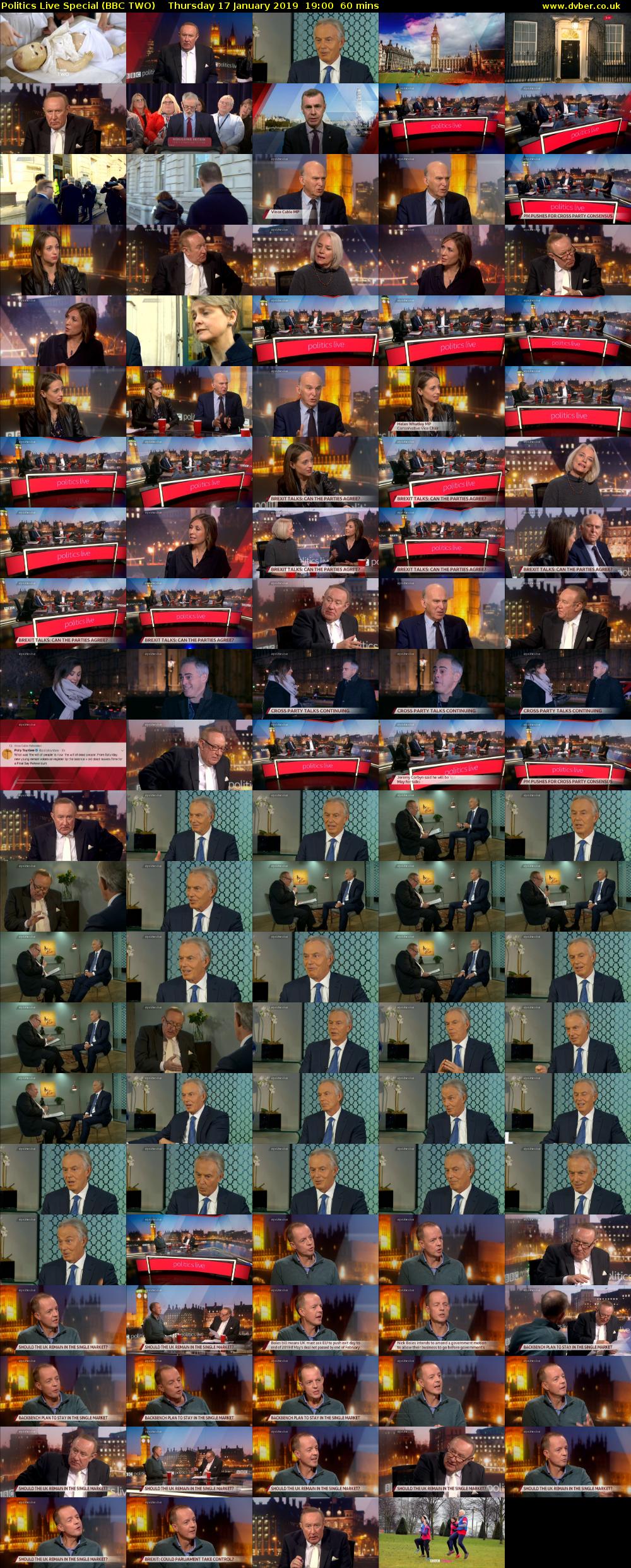 Politics Live Special (BBC TWO) Thursday 17 January 2019 19:00 - 20:00