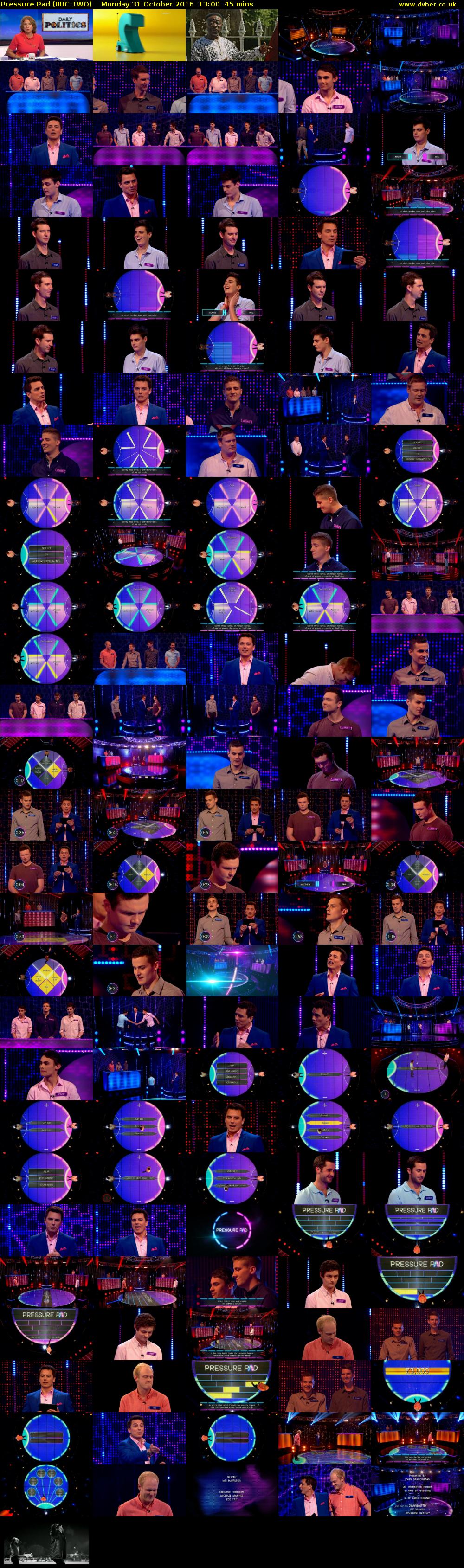 Pressure Pad (BBC TWO) Monday 31 October 2016 13:00 - 13:45