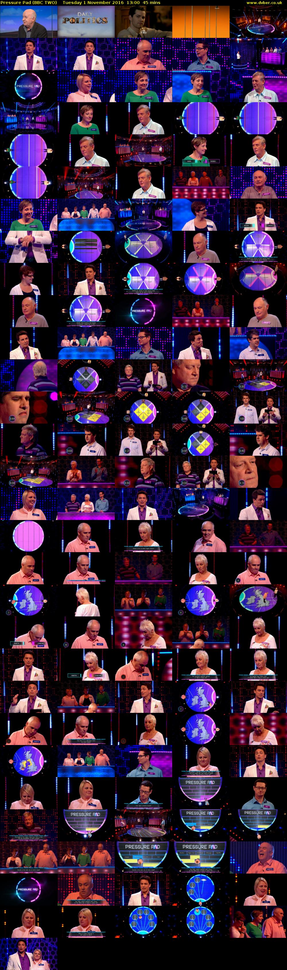 Pressure Pad (BBC TWO) Tuesday 1 November 2016 13:00 - 13:45