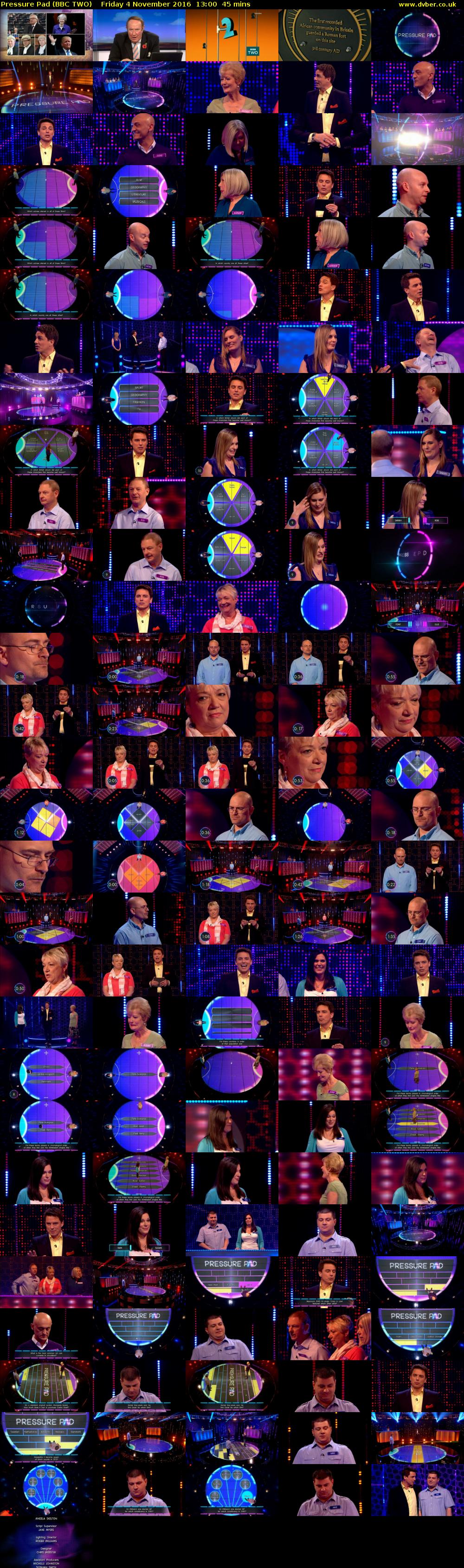 Pressure Pad (BBC TWO) Friday 4 November 2016 13:00 - 13:45