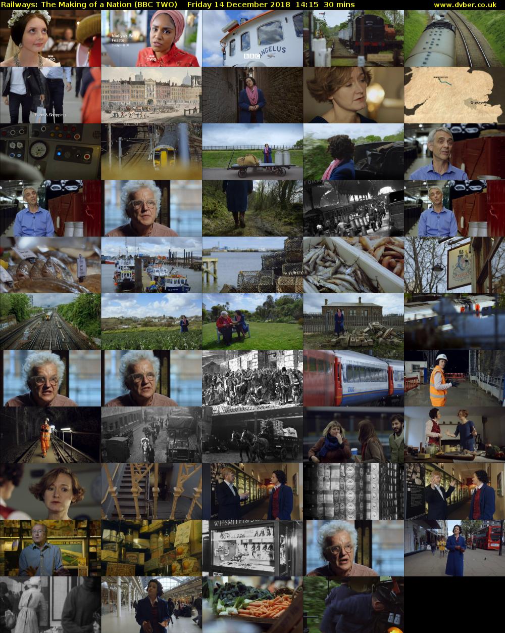 Railways: The Making of a Nation (BBC TWO) Friday 14 December 2018 14:15 - 14:45