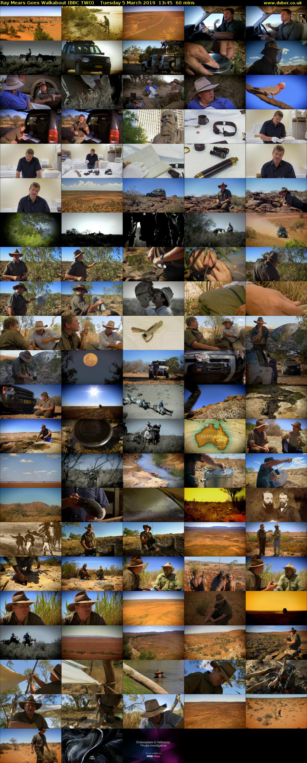 Ray Mears Goes Walkabout (BBC TWO) Tuesday 5 March 2019 13:45 - 14:45