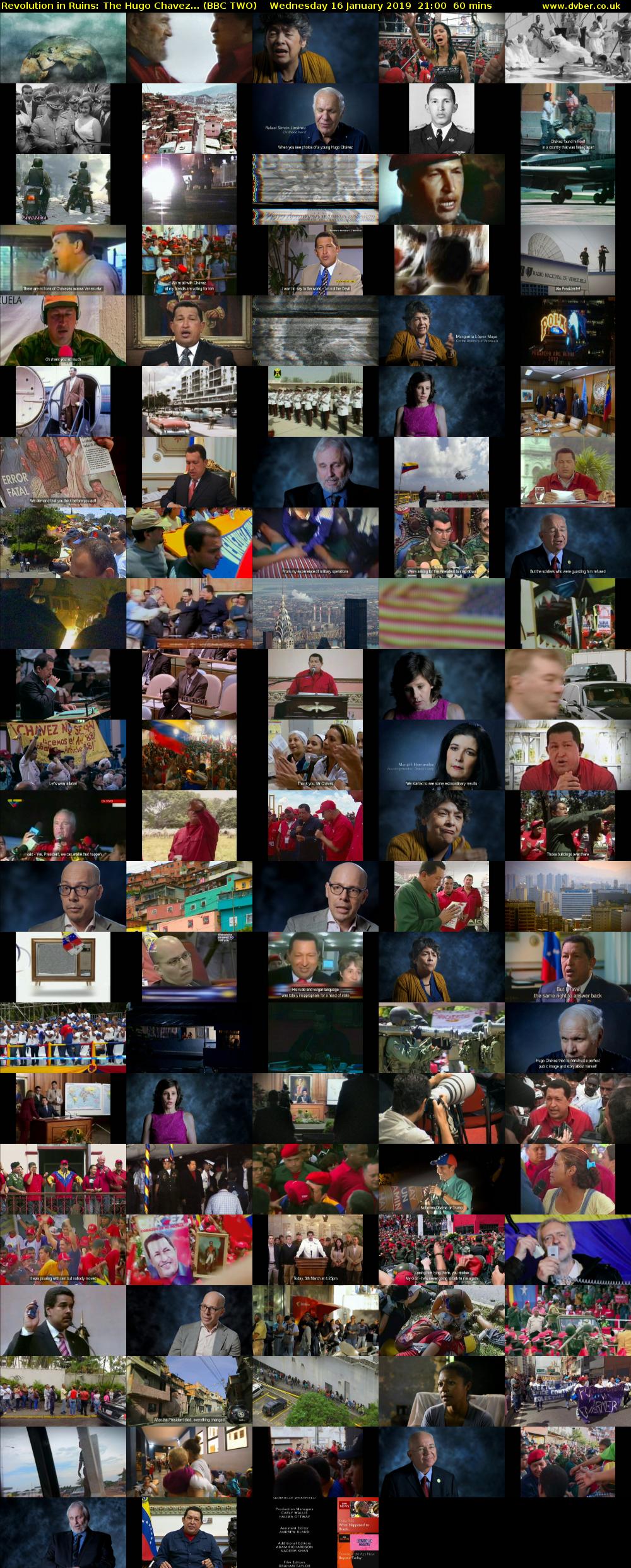Revolution in Ruins: The Hugo Chavez... (BBC TWO) Wednesday 16 January 2019 21:00 - 22:00