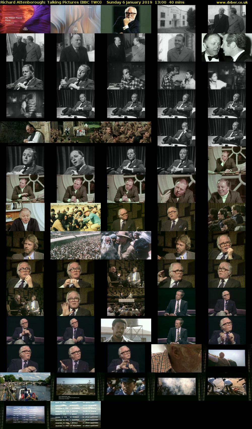 Richard Attenborough: Talking Pictures (BBC TWO) Sunday 6 January 2019 13:00 - 13:40