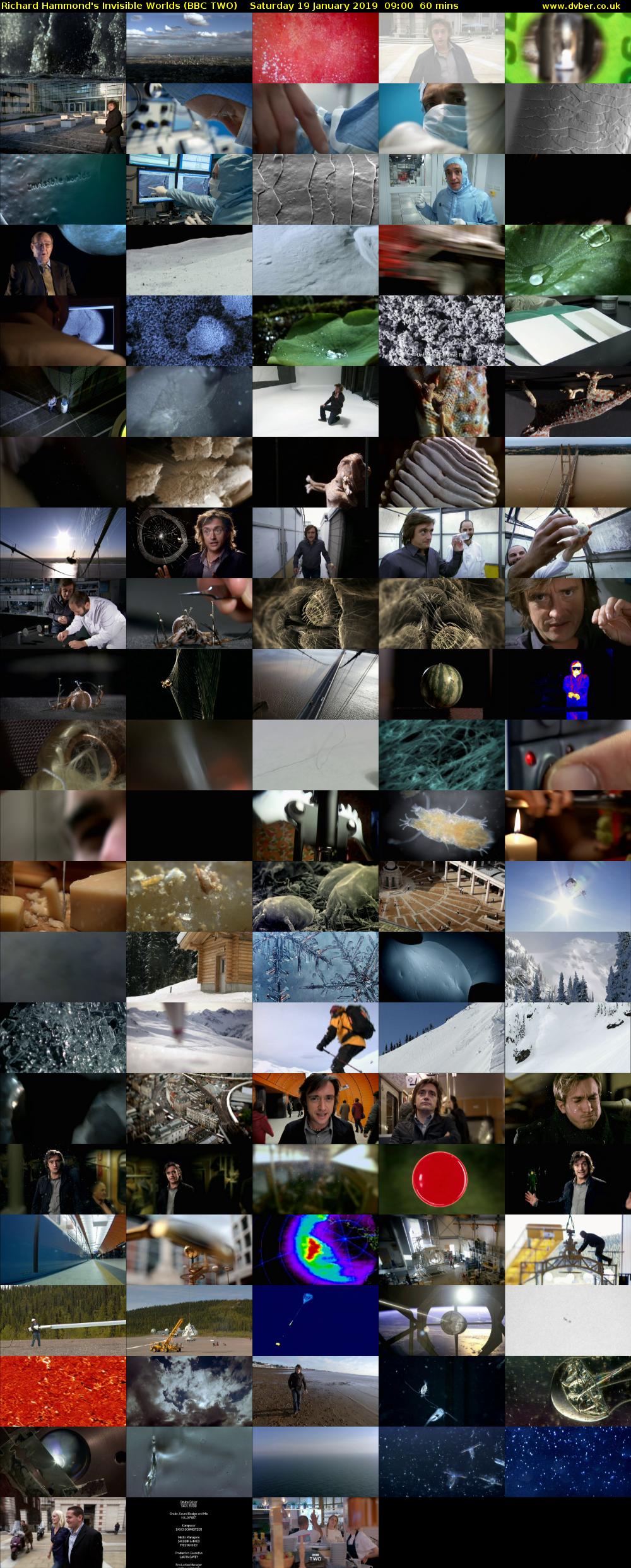 Richard Hammond's Invisible Worlds (BBC TWO) Saturday 19 January 2019 09:00 - 10:00