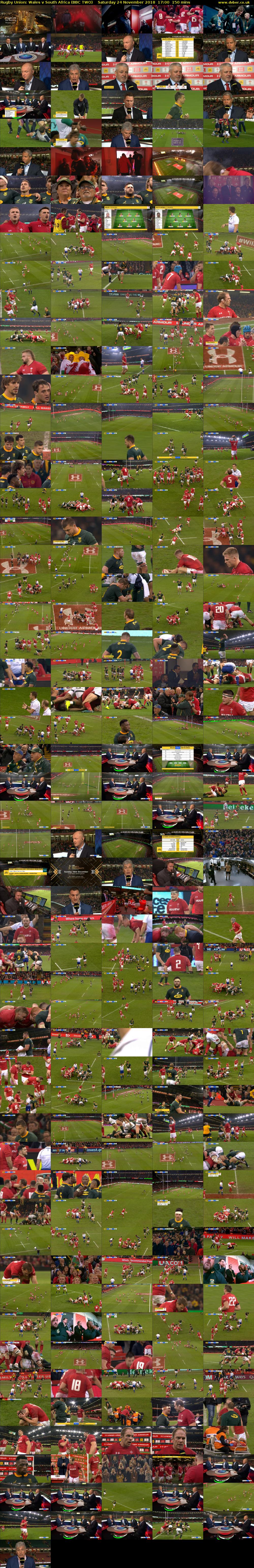 Rugby Union: Wales v South Africa (BBC TWO) Saturday 24 November 2018 17:00 - 19:30