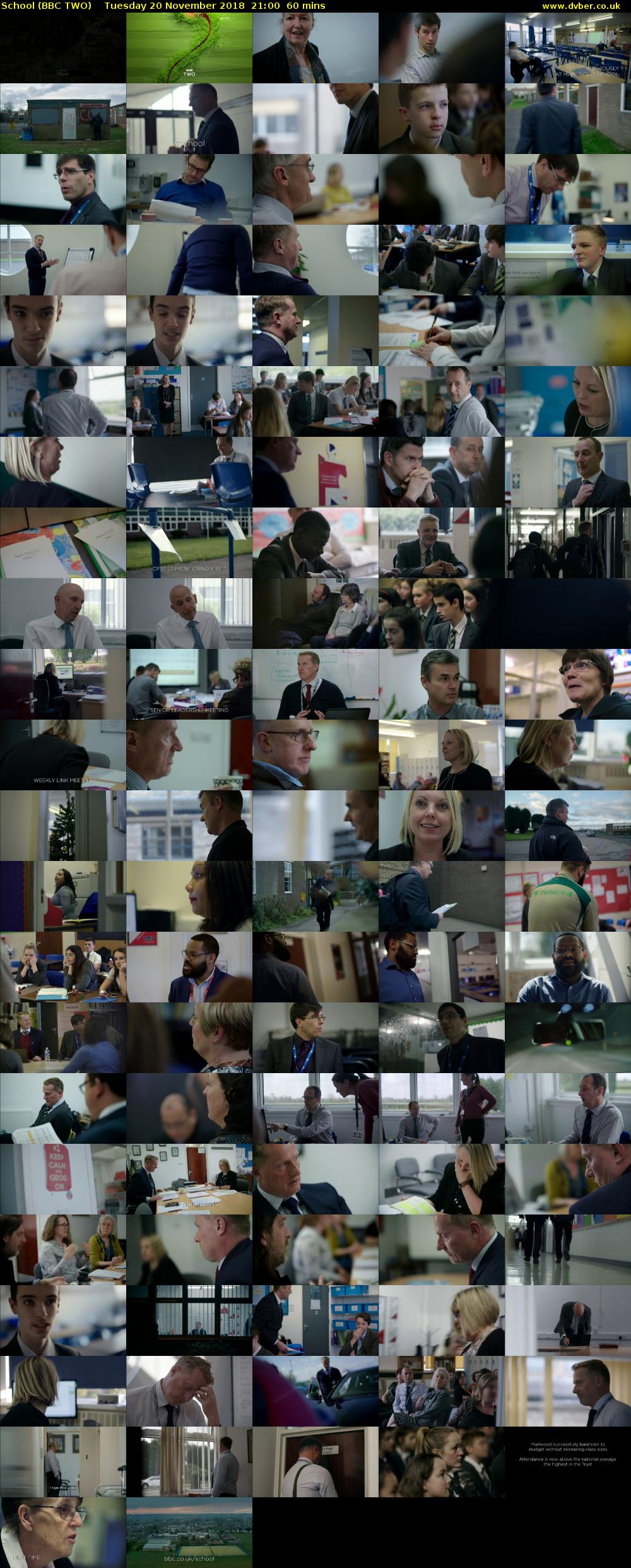 School (BBC TWO) Tuesday 20 November 2018 21:00 - 22:00