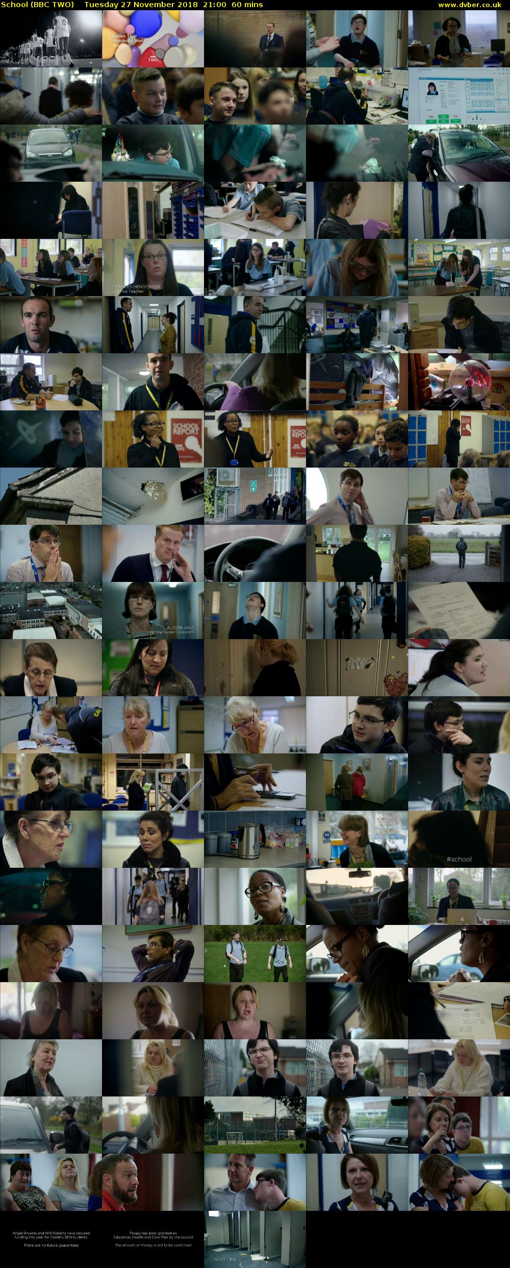 School (BBC TWO) Tuesday 27 November 2018 21:00 - 22:00