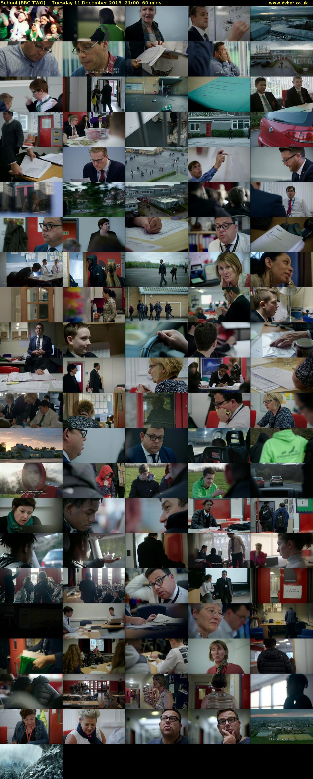 School (BBC TWO) Tuesday 11 December 2018 21:00 - 22:00