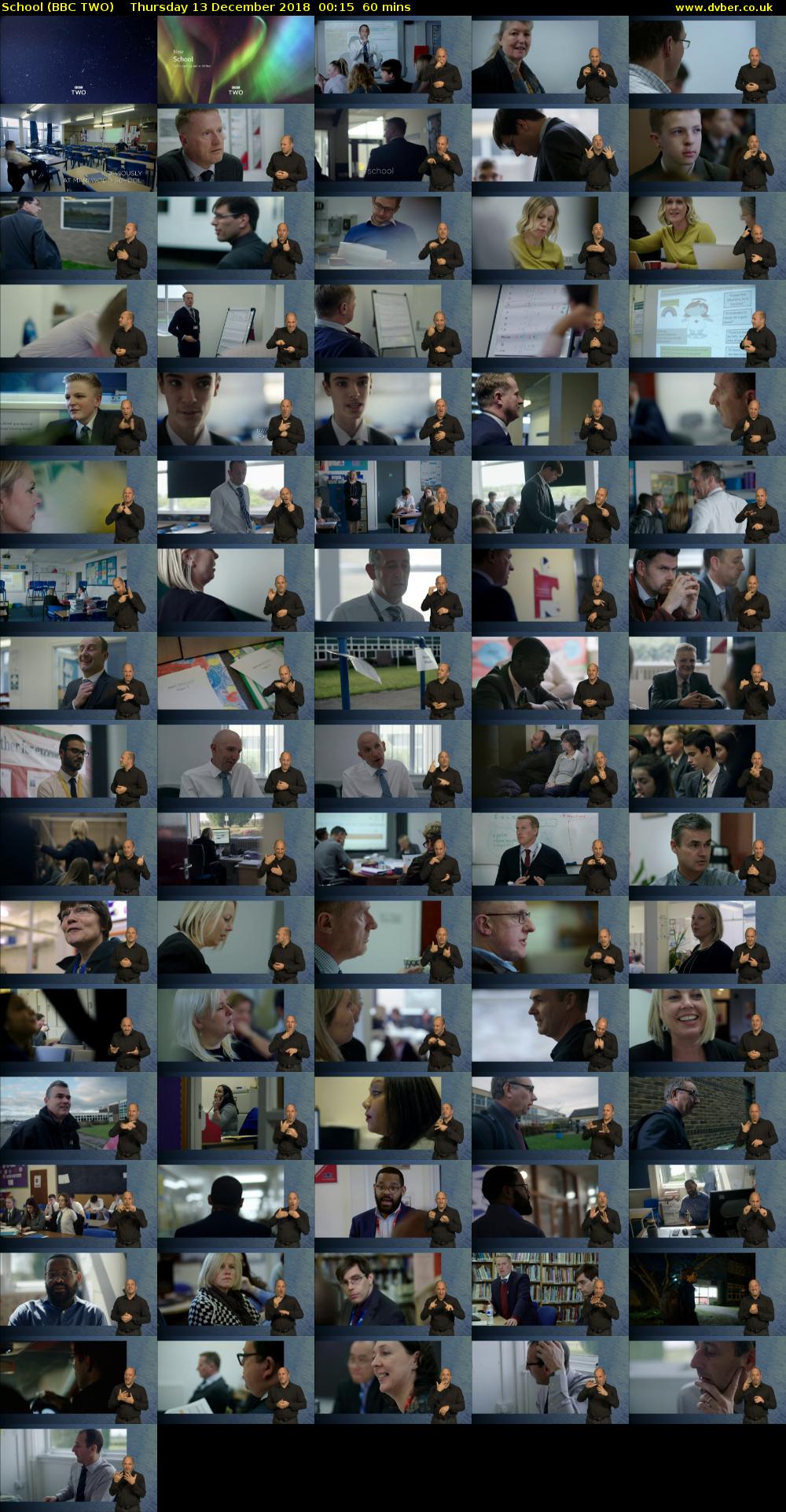 School (BBC TWO) Thursday 13 December 2018 00:15 - 01:15