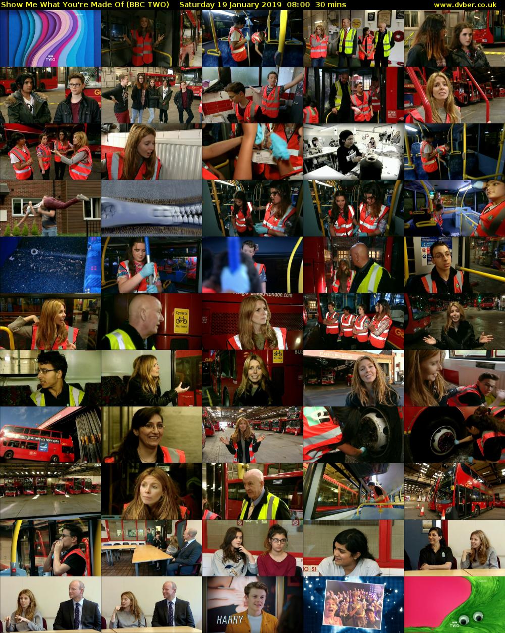 Show Me What You're Made Of (BBC TWO) Saturday 19 January 2019 08:00 - 08:30