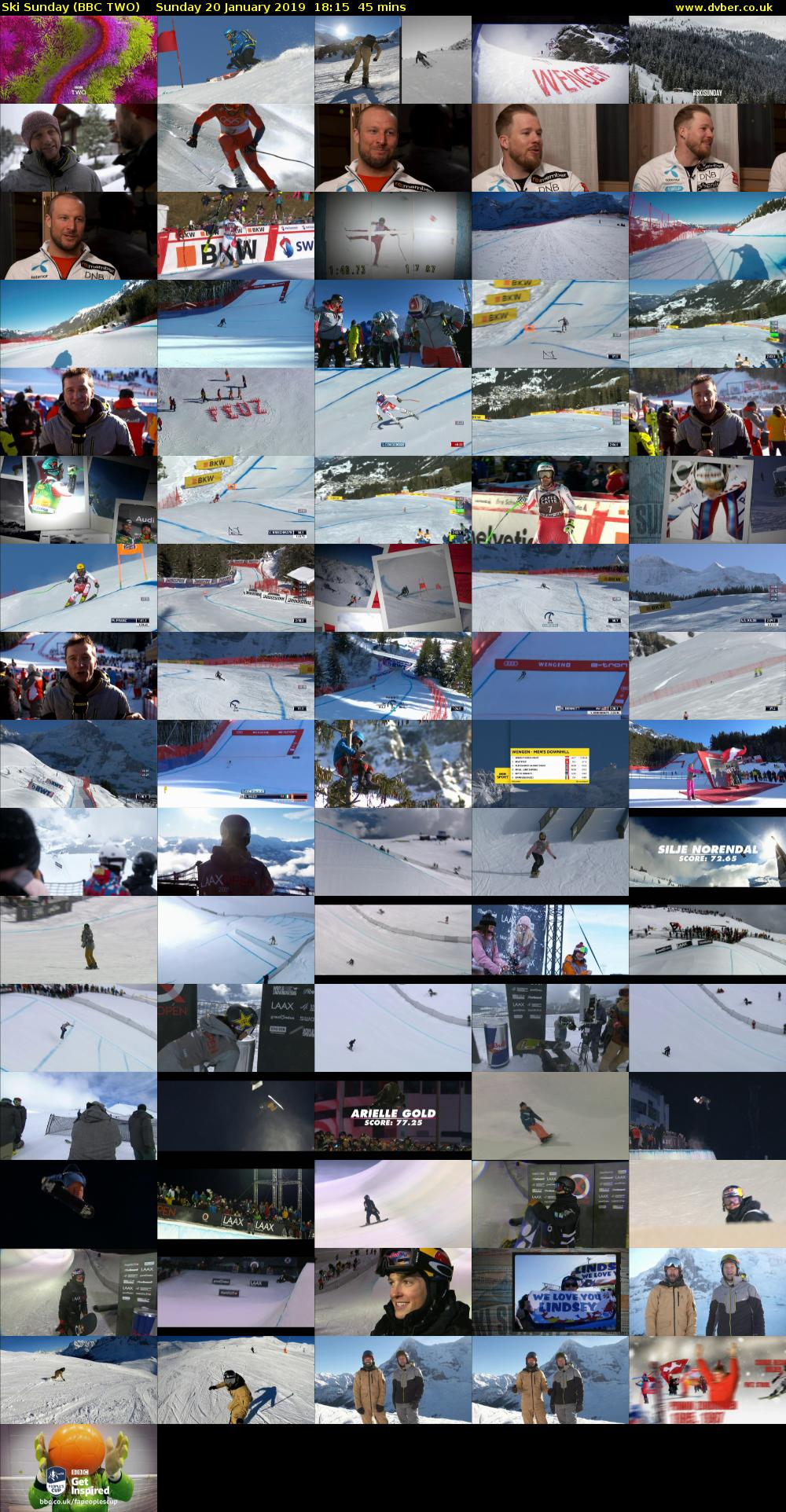Ski Sunday (BBC TWO) Sunday 20 January 2019 18:15 - 19:00
