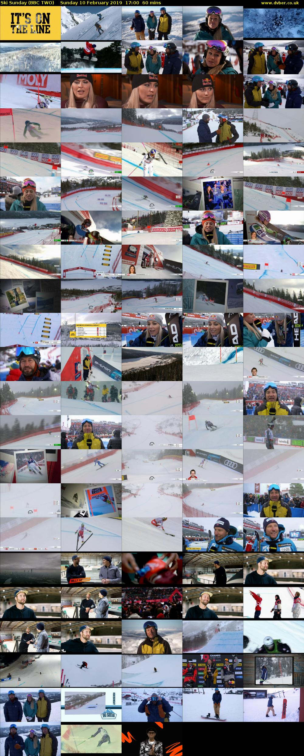 Ski Sunday (BBC TWO) Sunday 10 February 2019 17:00 - 18:00