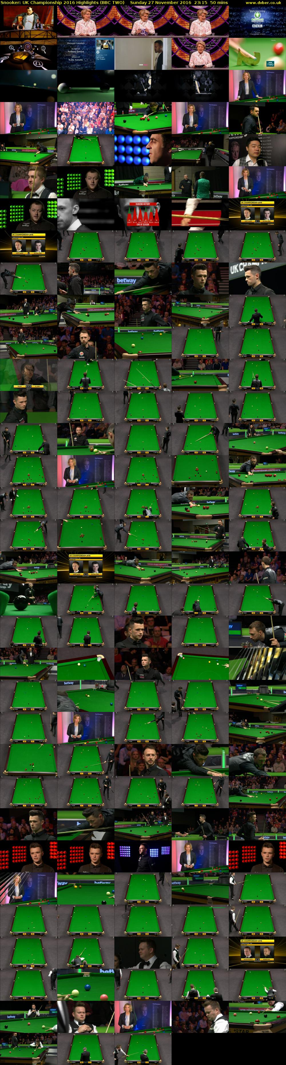 Snooker: UK Championship 2016 Highlights (BBC TWO) Sunday 27 November 2016 23:15 - 00:05