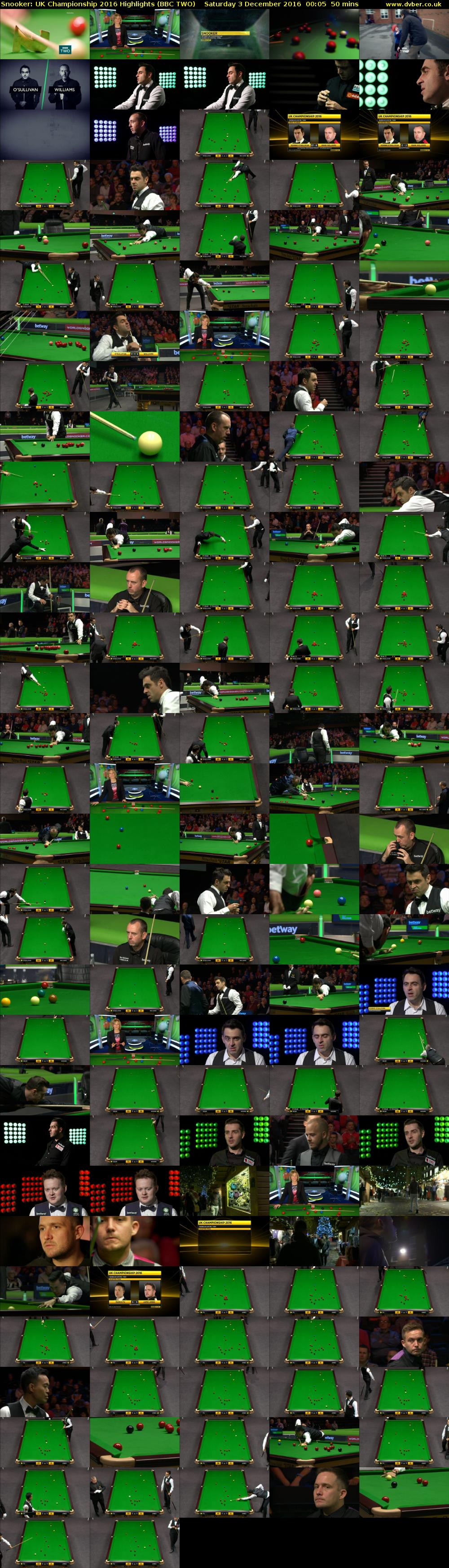 Snooker: UK Championship 2016 Highlights (BBC TWO) Saturday 3 December 2016 00:05 - 00:55