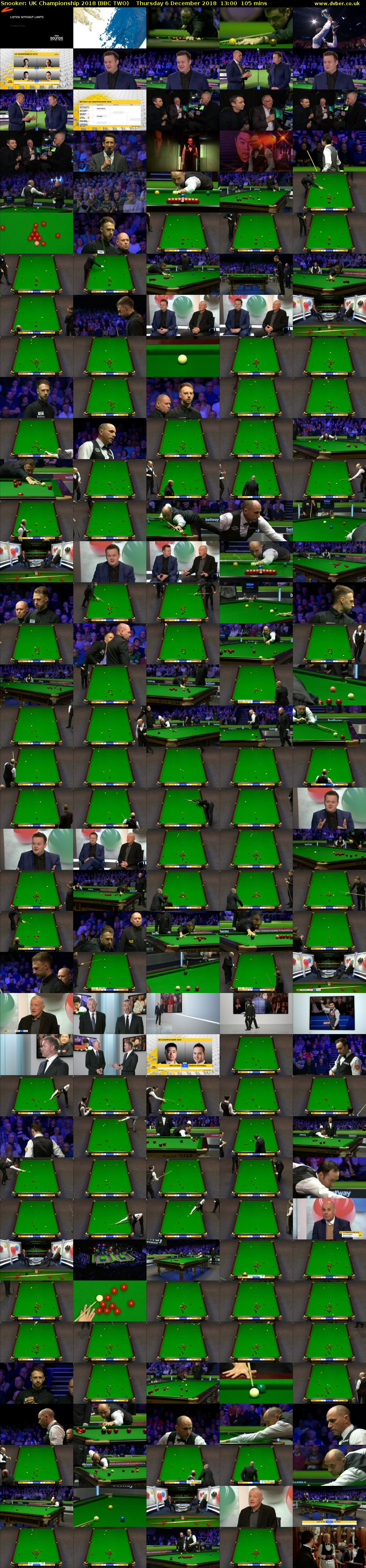 Snooker: UK Championship 2018 (BBC TWO) Thursday 6 December 2018 13:00 - 14:45