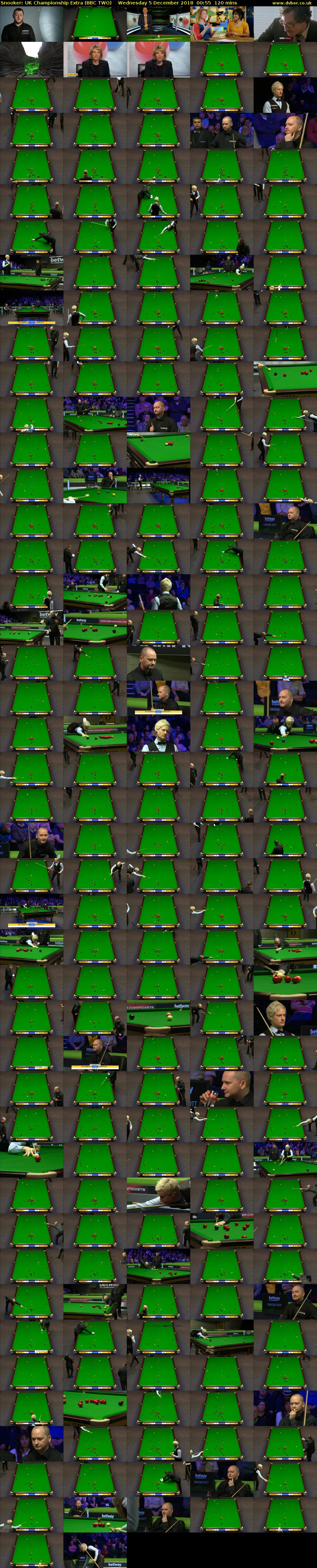 Snooker: UK Championship Extra (BBC TWO) Wednesday 5 December 2018 00:55 - 02:55