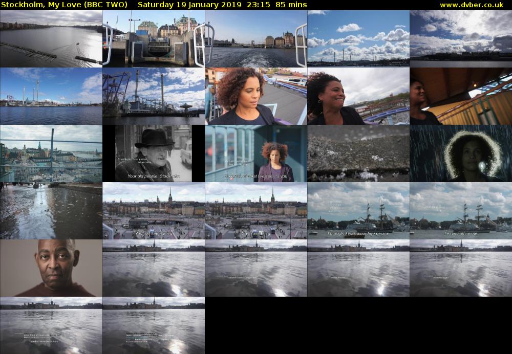 Stockholm, My Love (BBC TWO) Saturday 19 January 2019 23:15 - 00:40