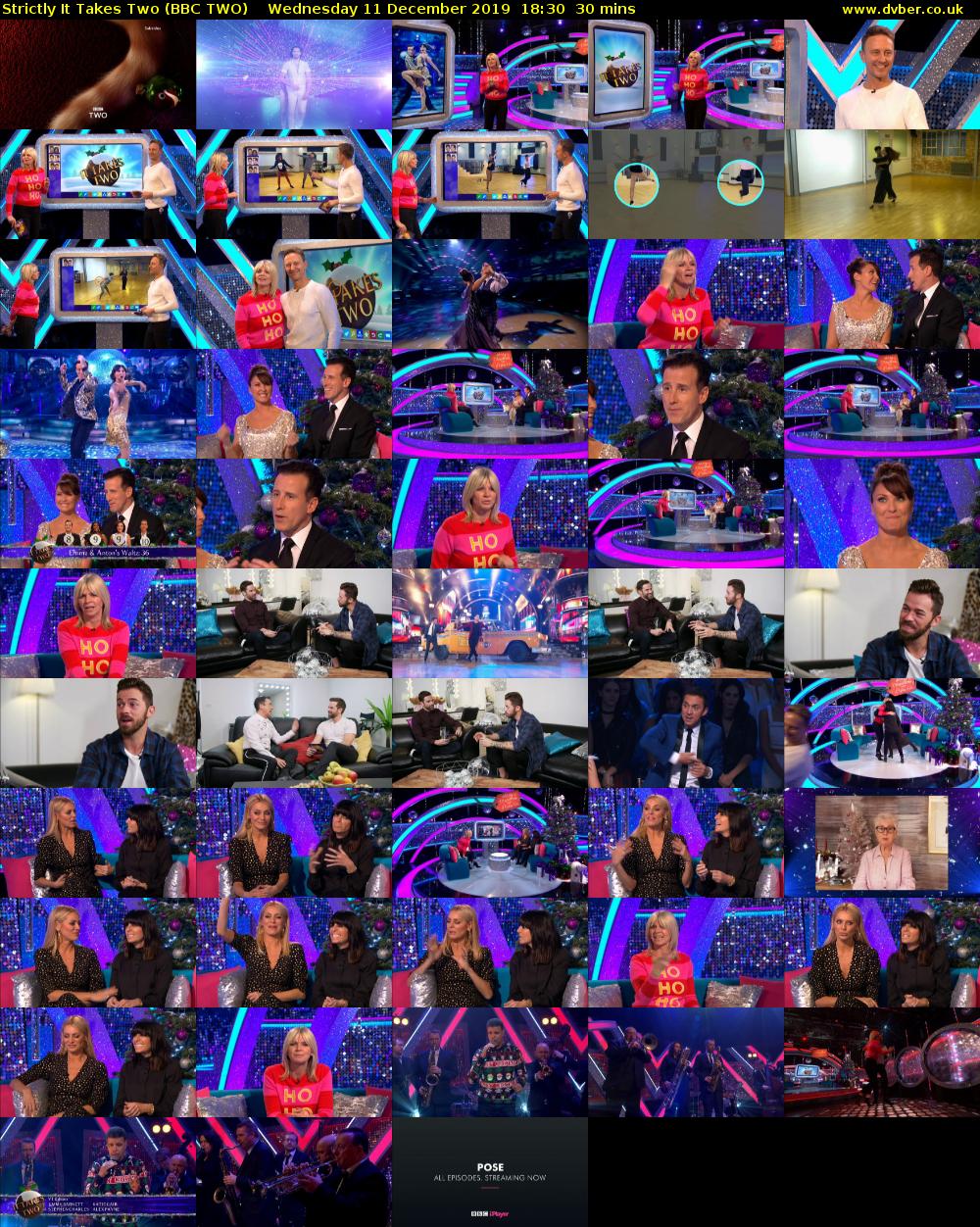 Strictly It Takes Two (BBC TWO) Wednesday 11 December 2019 18:30 - 19:00