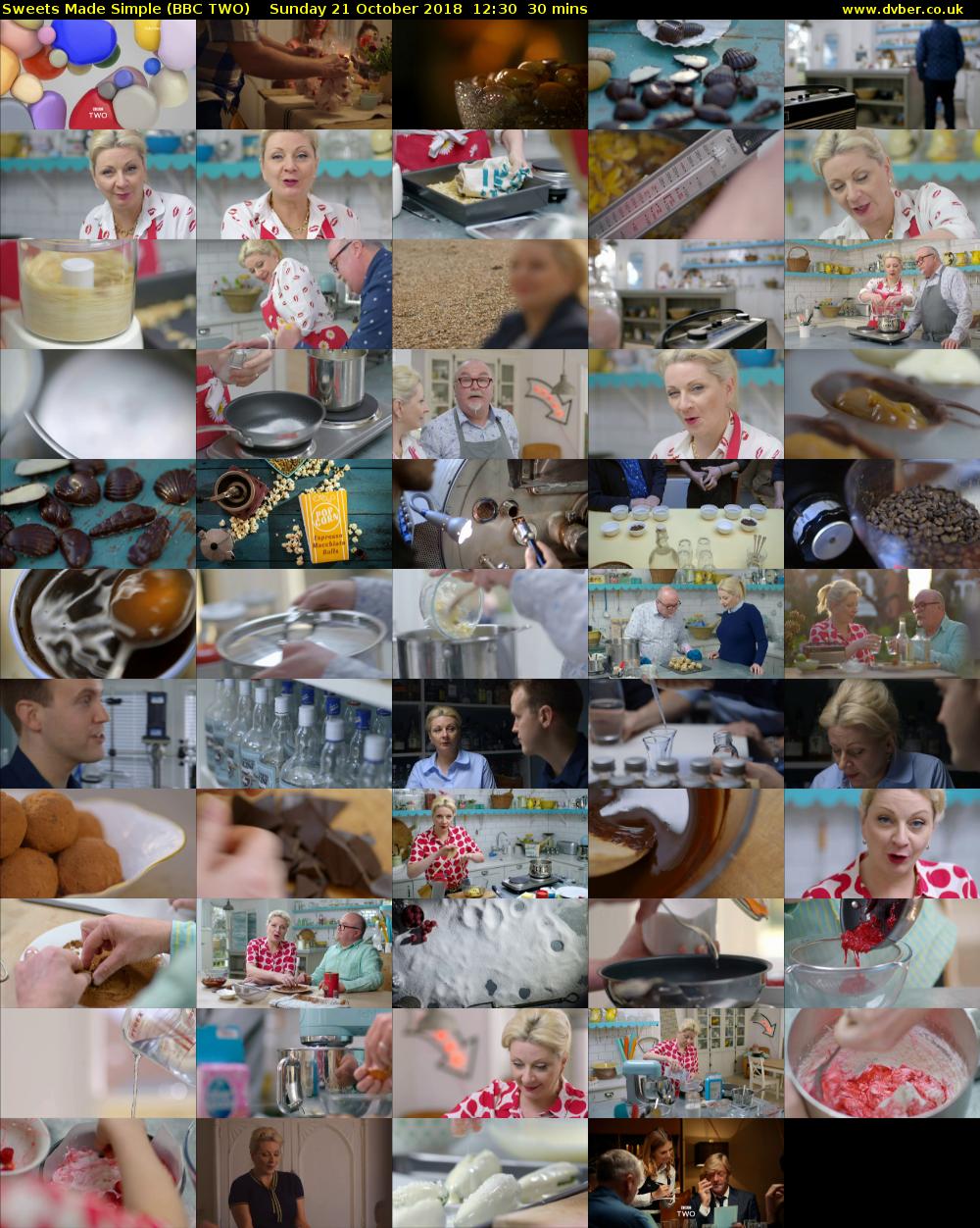 Sweets Made Simple (BBC TWO) Sunday 21 October 2018 12:30 - 13:00