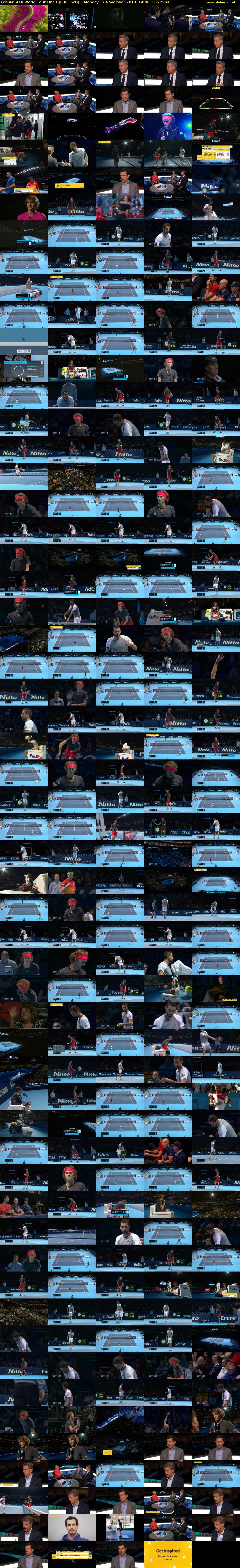 Tennis: ATP World Tour Finals (BBC TWO) Monday 12 November 2018 14:00 - 16:45