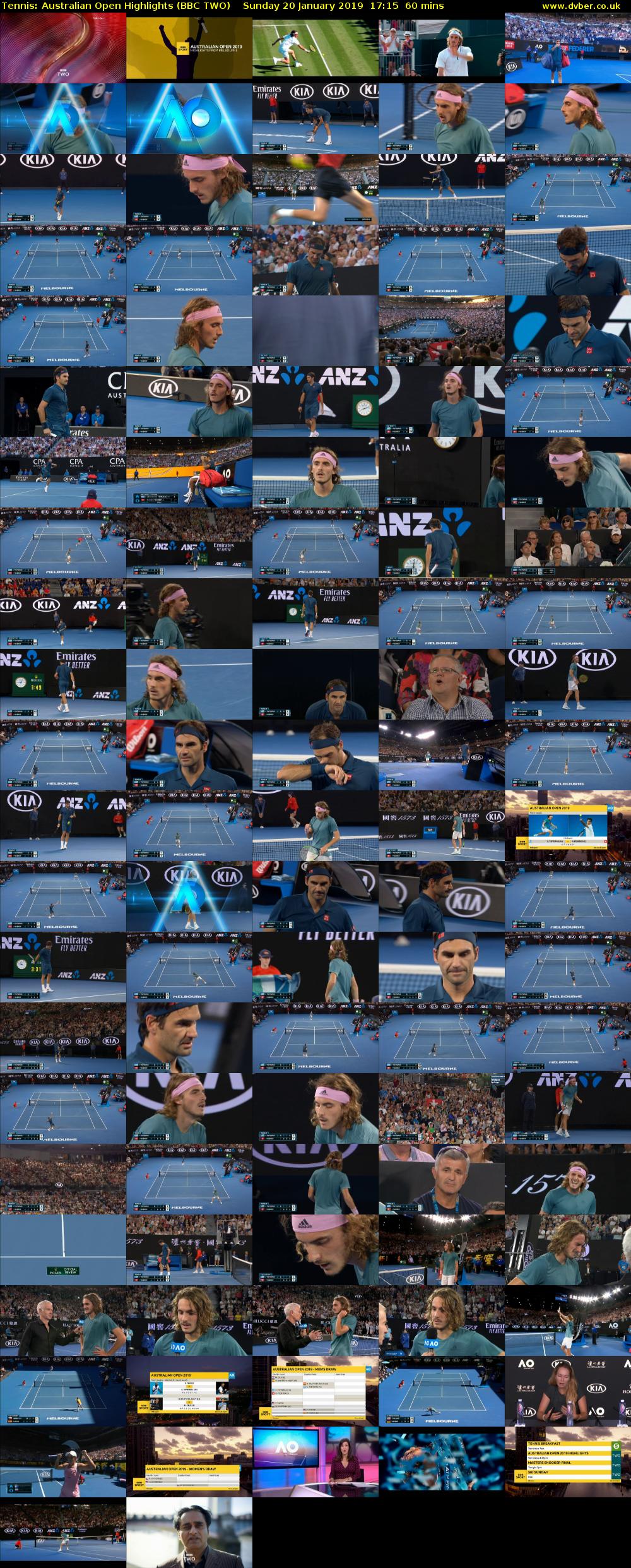 Tennis: Australian Open Highlights (BBC TWO) Sunday 20 January 2019 17:15 - 18:15