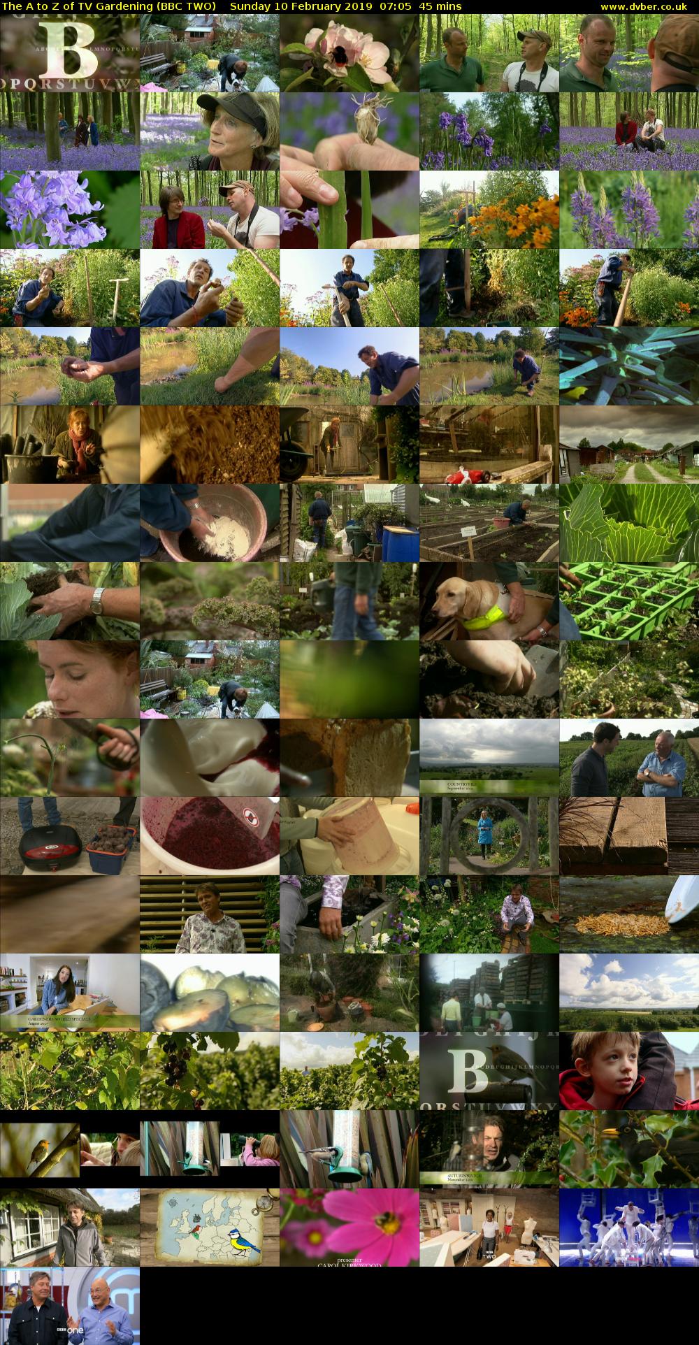 The A to Z of TV Gardening (BBC TWO) Sunday 10 February 2019 07:05 - 07:50