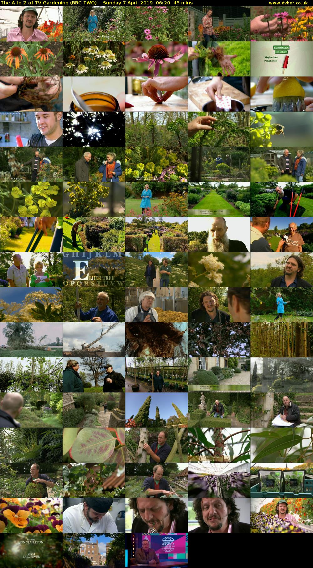 The A to Z of TV Gardening (BBC TWO) Sunday 7 April 2019 06:20 - 07:05