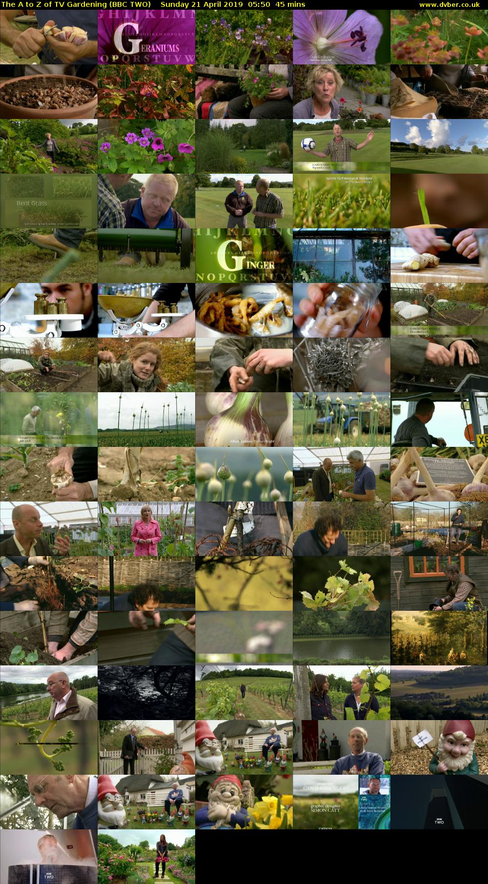 The A to Z of TV Gardening (BBC TWO) Sunday 21 April 2019 05:50 - 06:35
