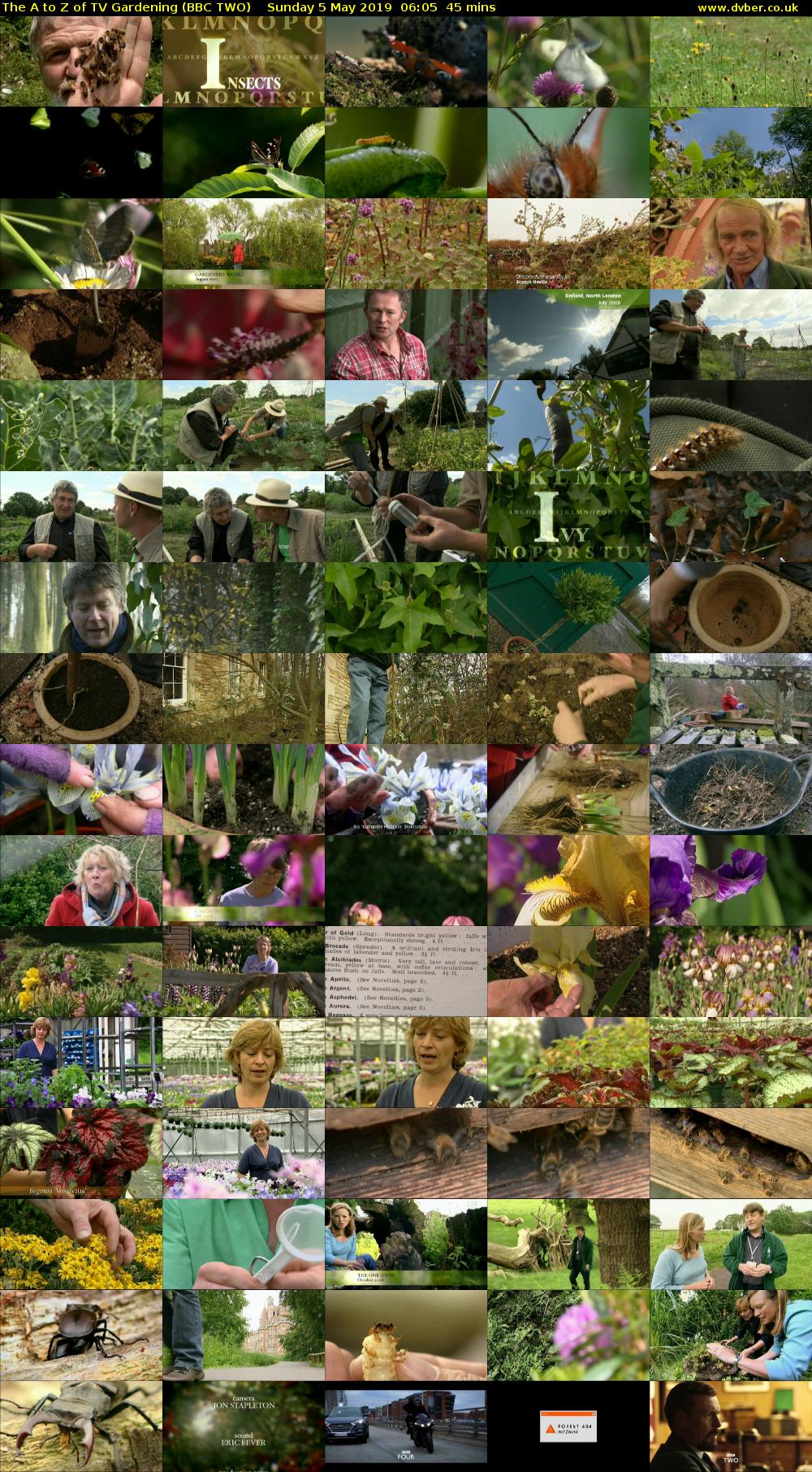 The A to Z of TV Gardening (BBC TWO) Sunday 5 May 2019 06:05 - 06:50
