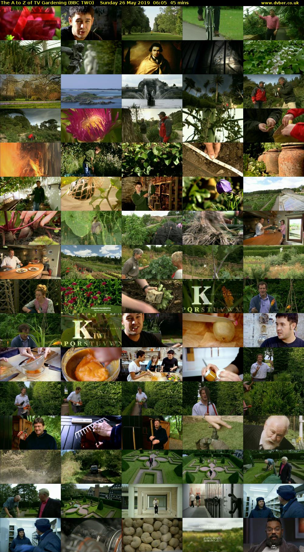 The A to Z of TV Gardening (BBC TWO) Sunday 26 May 2019 06:05 - 06:50