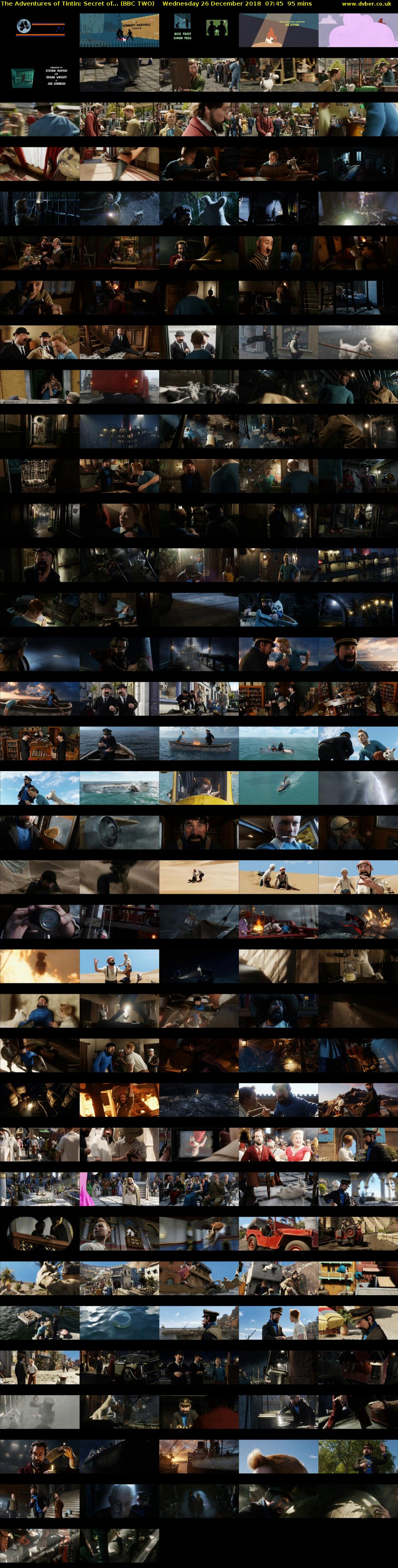 The Adventures of Tintin: Secret of... (BBC TWO) Wednesday 26 December 2018 07:45 - 09:20