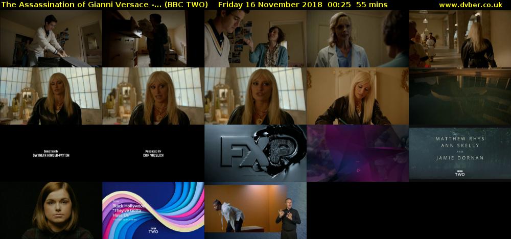 The Assassination of Gianni Versace -... (BBC TWO) Friday 16 November 2018 00:25 - 01:20