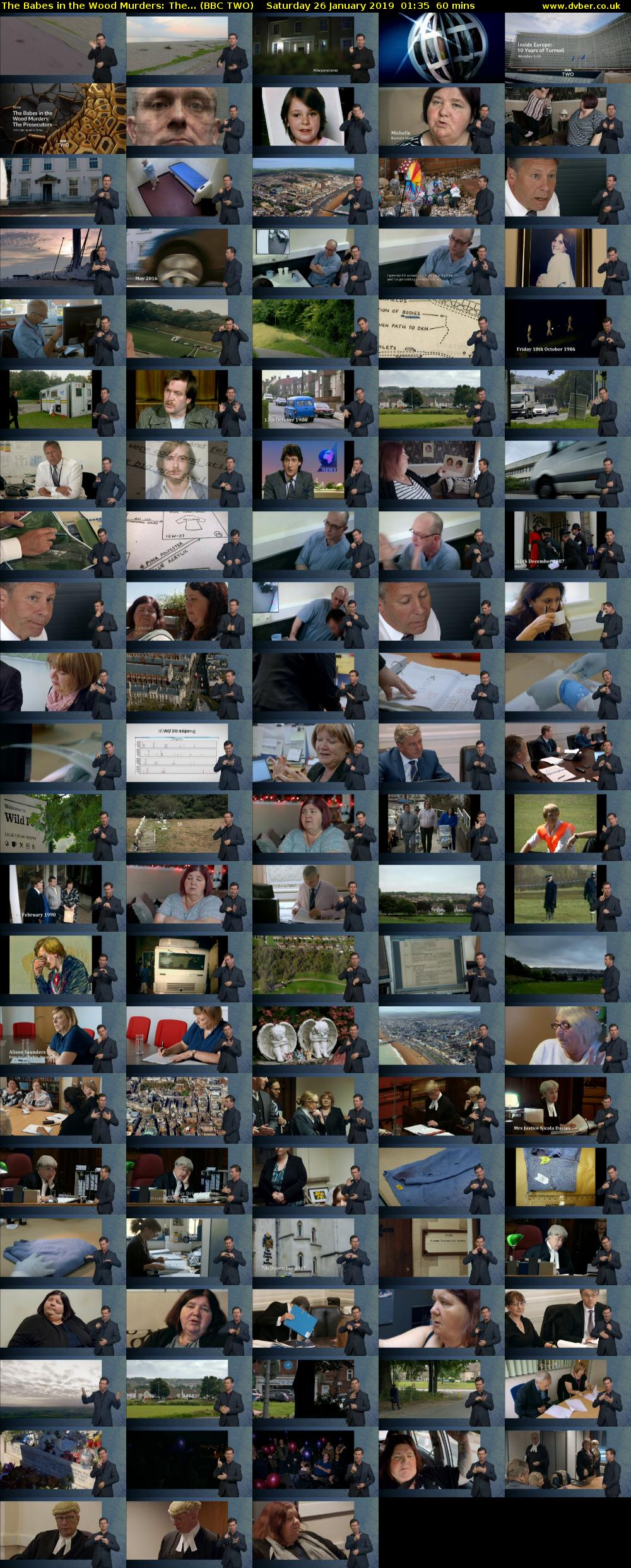 The Babes in the Wood Murders: The... (BBC TWO) Saturday 26 January 2019 01:35 - 02:35