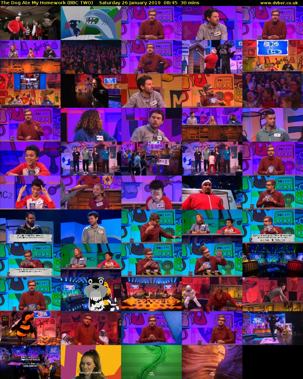 The Dog Ate My Homework (BBC TWO) Saturday 26 January 2019 08:45 - 09:15