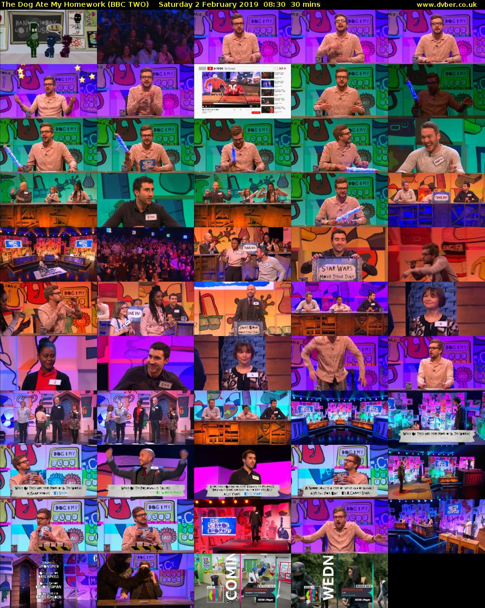 The Dog Ate My Homework (BBC TWO) Saturday 2 February 2019 08:30 - 09:00